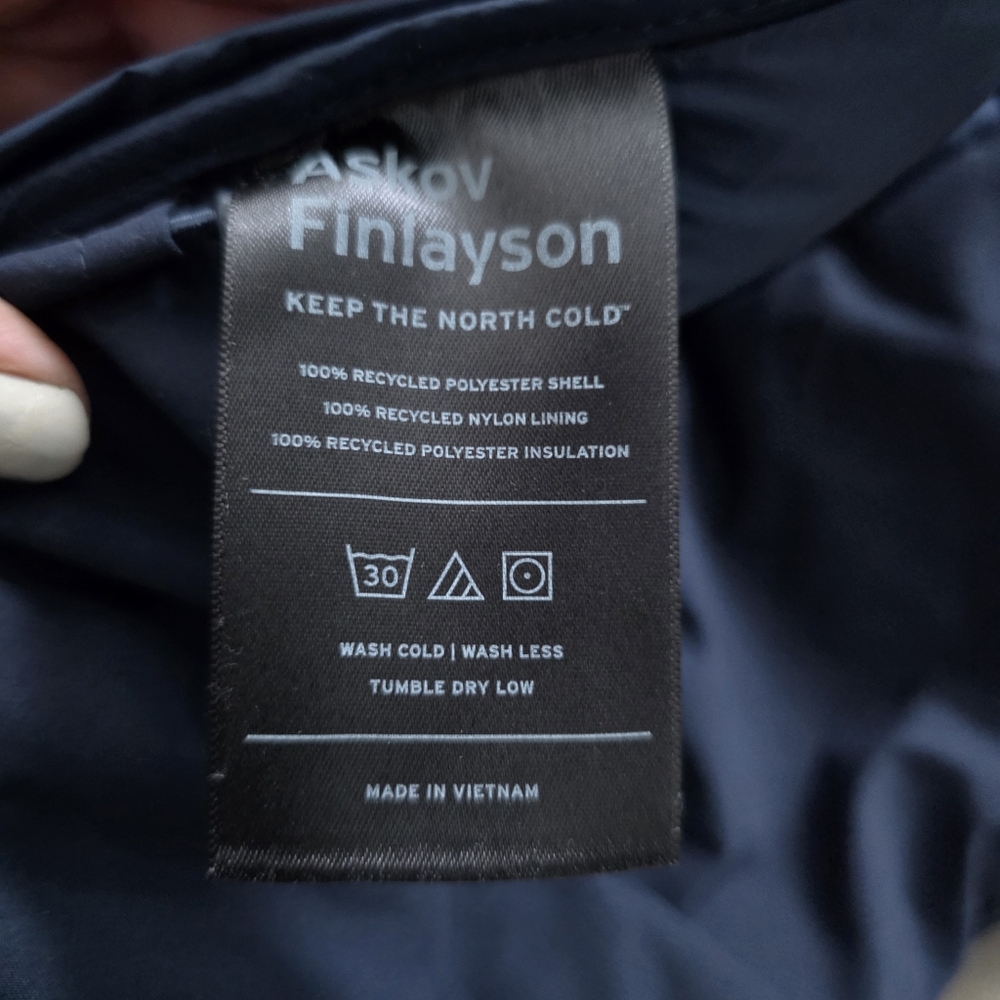 Askov Finlayson Preservation Insulated Puffer Vest Blue Small Outdoor Hiking - Picture 8 of 10